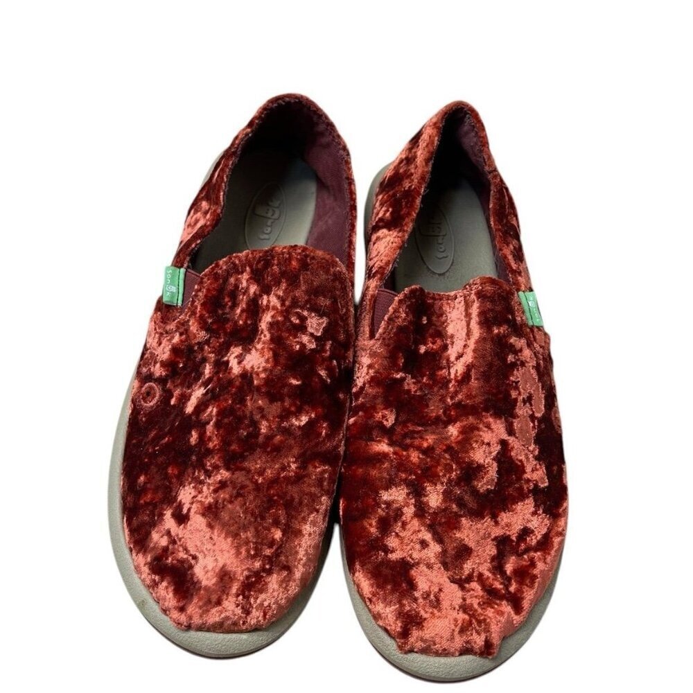 Sanuk Syrah Donna Cruz Velvet Sidewalk Surfer Shoes Women US 8 EUR 39